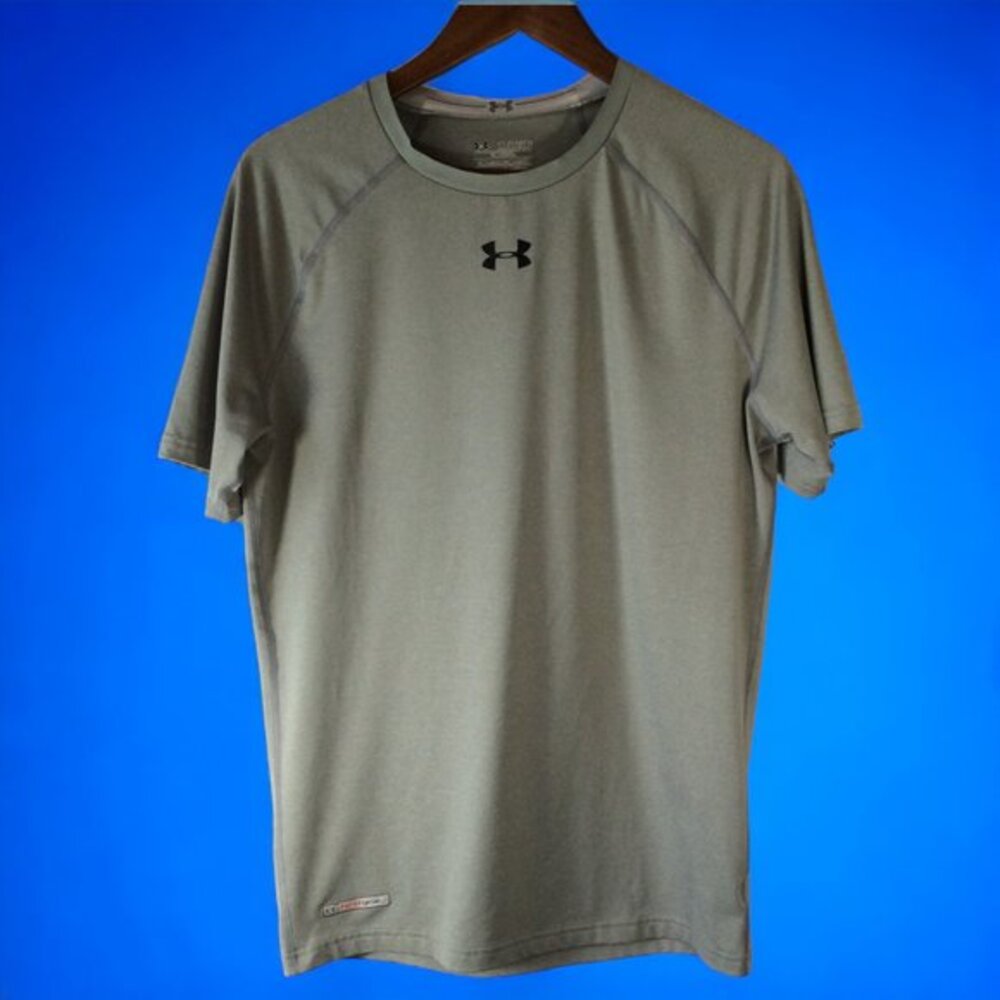 Under Armour Men's Gray Heatgear Compression Short Sleeve Shirt Size 2XL
